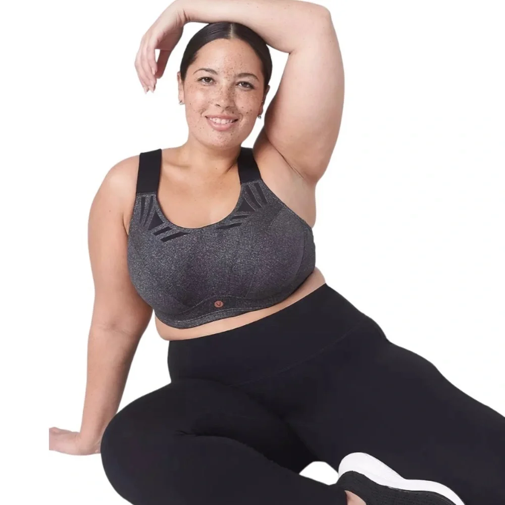 Livi Active Burgundy Max Support Wicking Underwire Sports Bra Women’s 44DDD